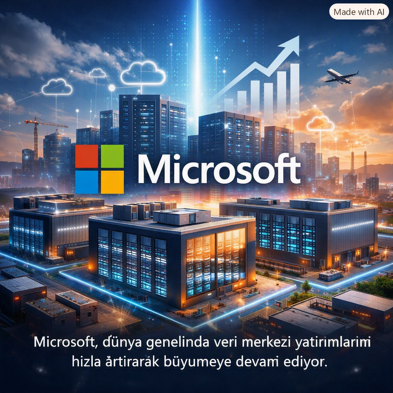 Microsoft, 2032'ye Kadar Veri Merkezi Kapasitesini Üç Katına Çıkarmayı Planlıyor
